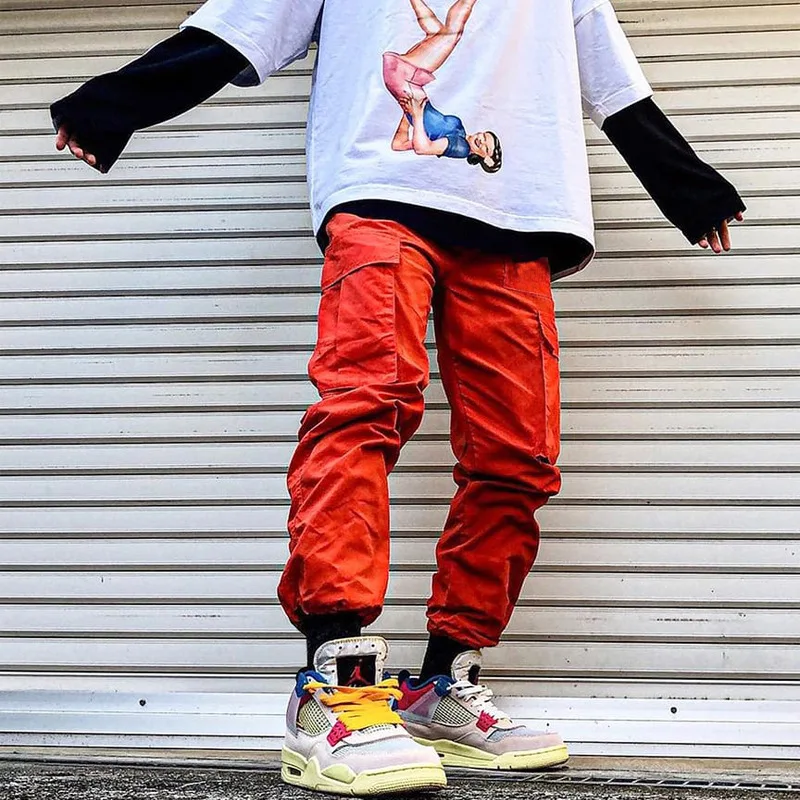 2021 Men Casual Streetwear Harajuku Mens Loose Pockets Cargo Pants Hip-hop Spring Summer Mid Waist Solid Jogger Trouser
2021 Men Casual Streetwear Harajuku Mens Loose Pockets Cargo Pants Hip-hop Spring Summer Mid Waist Solid Jogger Trouser