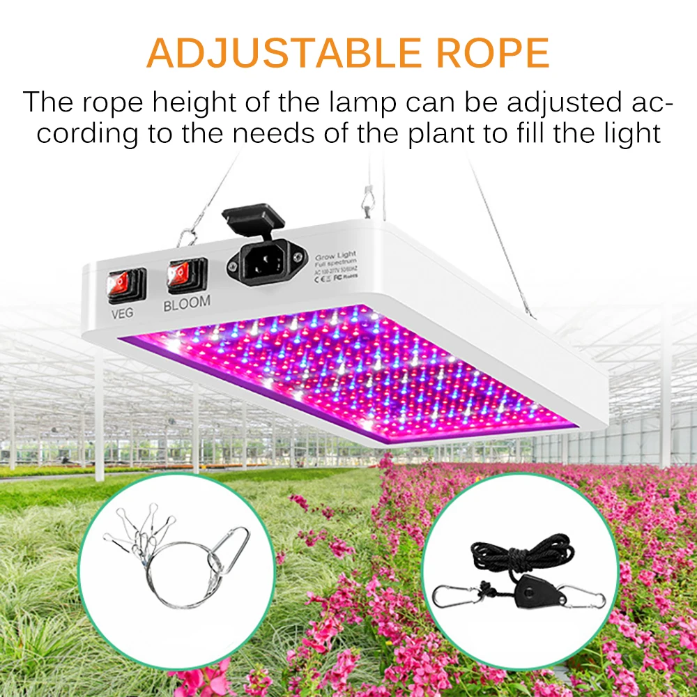 Growing Lamps LED Grow Light 100-277 V Full Spectrum Plant Lighting Lamp For Plants Flowers Full Spectrum Plant Growth Light
Growing Lamps LED Grow Light 100-277 V Full Spectrum Plant Lighting Lamp For Plants Flowers Full Spectrum Plant Growth Light