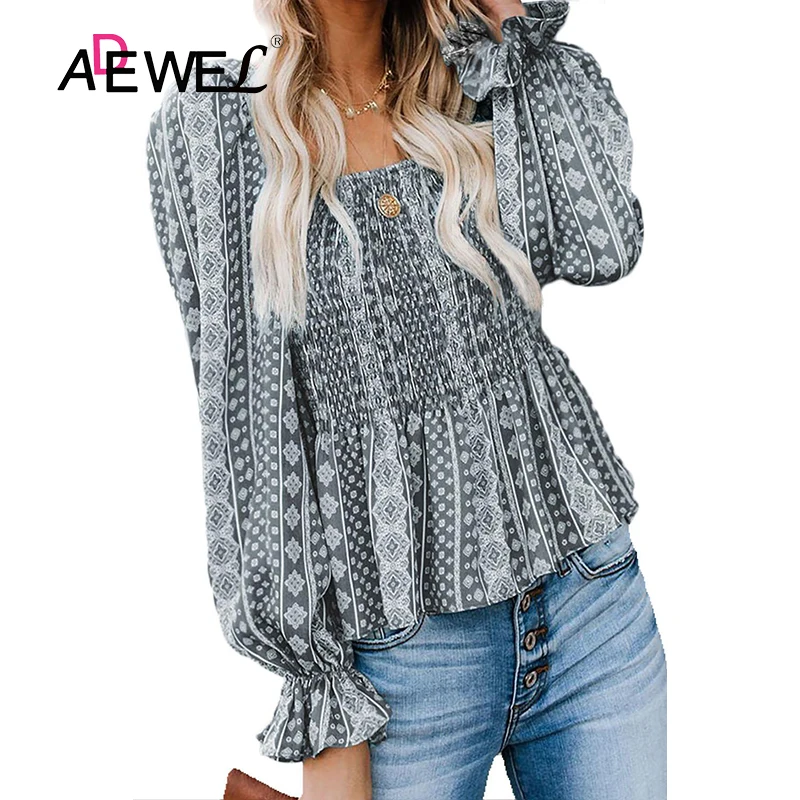 ADEWEL Gay Bohemian Print Shirred Bodice Tunic Top Plus Size camiseta mujer clothes long sleeve shirt women haut femme 2XL
ADEWEL Gay Bohemian Print Shirred Bodice Tunic Top Plus Size camiseta mujer clothes long sleeve shirt women haut femme 2XL
