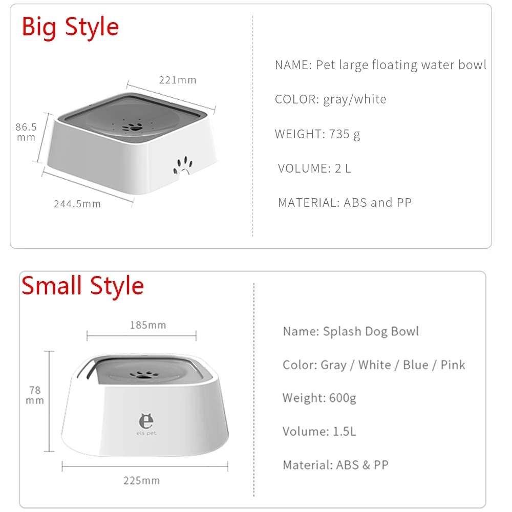Pets Portable No-Spill Bowl Floating Water Drinker Splash Cat Not Sprinkler Multifunctional Water Dispenser for Pets Supplies
Pets Portable No-Spill Bowl Floating Water Drinker Splash Cat Not Sprinkler Multifunctional Water Dispenser for Pets Supplies