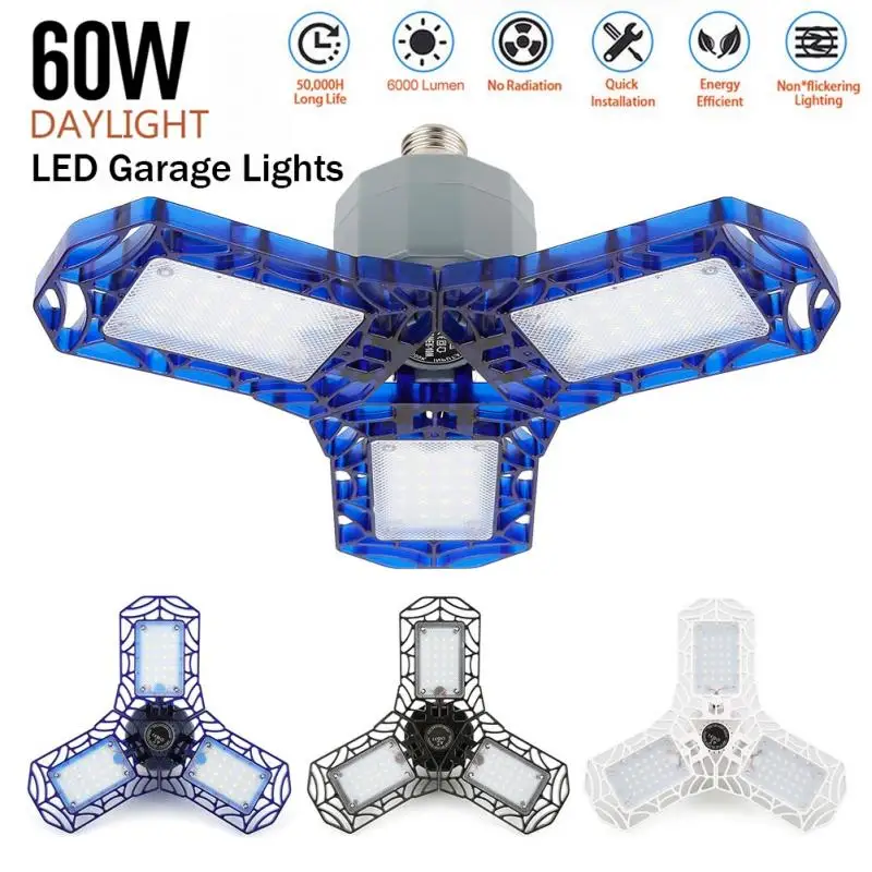 360 Degrees Deformable Ceiling Light LED Garage Light For Home Warehouse Workshop 40W 60W Folding Three-Leaf Deformation Lamp
360 Degrees Deformable Ceiling Light LED Garage Light For Home Warehouse Workshop 40W 60W Folding Three-Leaf Deformation Lamp