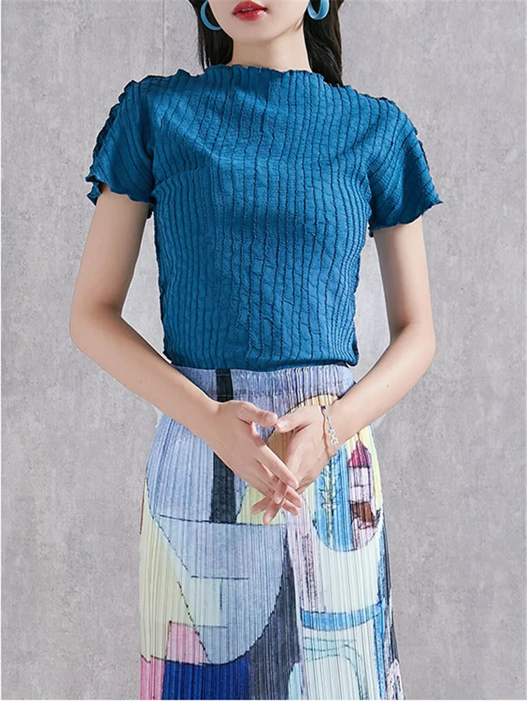 Miyake плиссированная футболка для женщин 2021 летние новые модные и удобные тиснением квадратным вырезом однотонный стрейч нательная рубашка ...
Miyake плиссированная футболка для женщин 2021 летние новые модные и удобные тиснением квадратным вырезом однотонный стрейч нательная рубашка ...