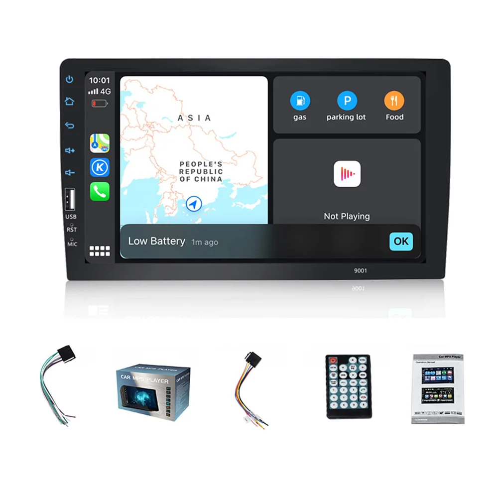 Car Radio 1 Din 9†Bluetooth Audio Video MP5 Player With Camera Large Touch Screen Reversing Image LED Display For Apple Carplay
Car Radio 1 Din 9†Bluetooth Audio Video MP5 Player With Camera Large Touch Screen Reversing Image LED Display For Apple Carplay