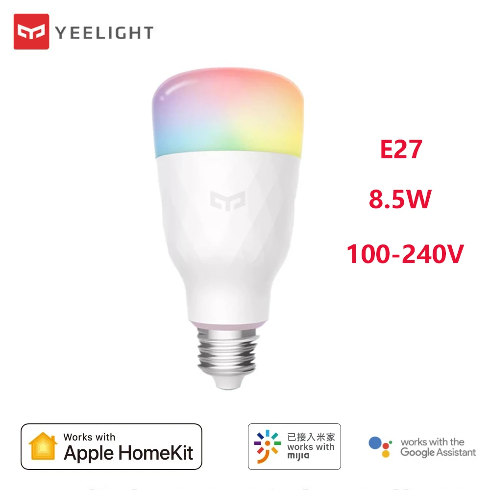 Yeelight Smart LED Bulb 1S Home Life WIFI Voice Control RGB Colorful 800 Lumens 8.5W E27 Lamp Work With Mijia App Apple Homekit |
