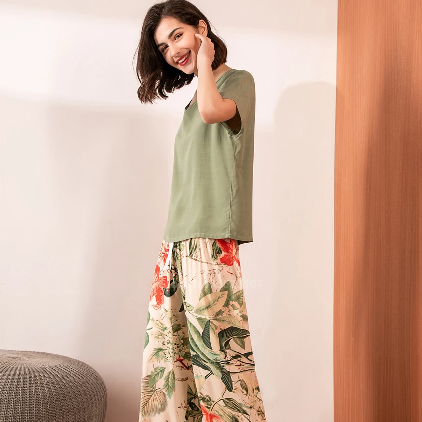 Japanese Style Kimono Harajuku Women's Pajamas Set 2PCs T-shirt Trousers Summer Loungewear Sleepwear Crane American Outfits
Japanese Style Kimono Harajuku Women's Pajamas Set 2PCs T-shirt Trousers Summer Loungewear Sleepwear Crane American Outfits