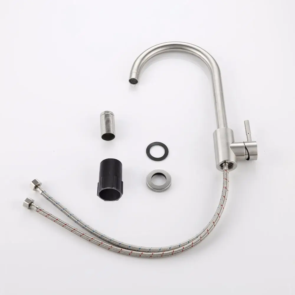 Kitchen Faucet 360 Degree Swivel Stainless Steel Kitchen Sink Faucet Single Handle Hot and Cold Mixer Sink Faucet
Kitchen Faucet 360 Degree Swivel Stainless Steel Kitchen Sink Faucet Single Handle Hot and Cold Mixer Sink Faucet