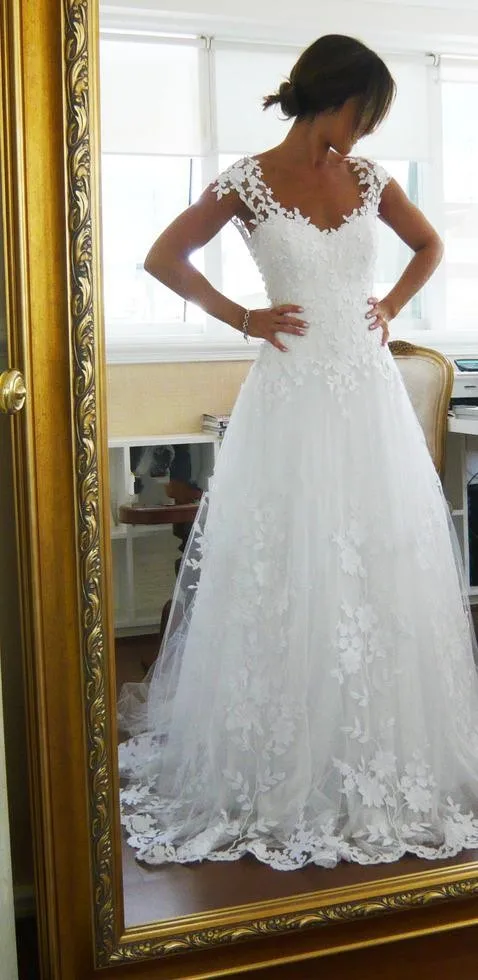 Sexy A-Line Open Back Cap Sleeve Floor Length Elegant Lady Lace Bridal Gown Vestido De Noiva Custom mother of the bride dresses
Sexy A-Line Open Back Cap Sleeve Floor Length Elegant Lady Lace Bridal Gown Vestido De Noiva Custom mother of the bride dresses
