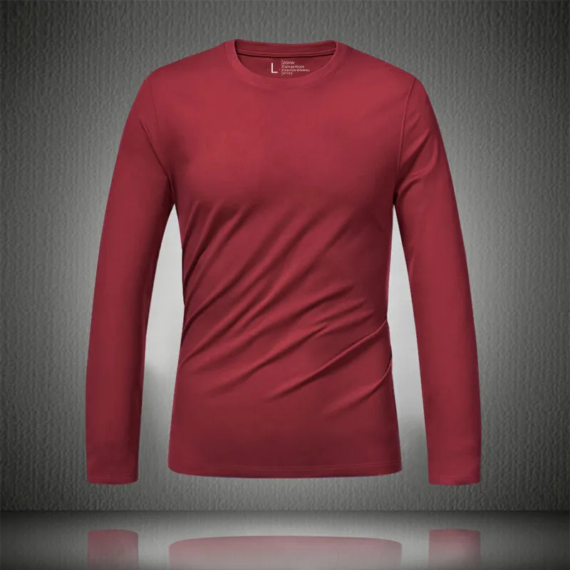 New solid color bottoming shirt long-sleeved T-shirt men's thin round neck cotton t-shirt tide YJ6202
New solid color bottoming shirt long-sleeved T-shirt men's thin round neck cotton t-shirt tide YJ6202