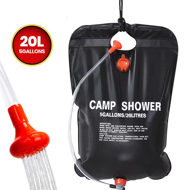 5 Gallon/20L PVC Shower Bag with Switch and Shower Head Camping Solar Portable Hanging Bath Bag Outdoor Hiking Picnic Swimming
5 Gallon/20L PVC Shower Bag with Switch and Shower Head Camping Solar Portable Hanging Bath Bag Outdoor Hiking Picnic Swimming