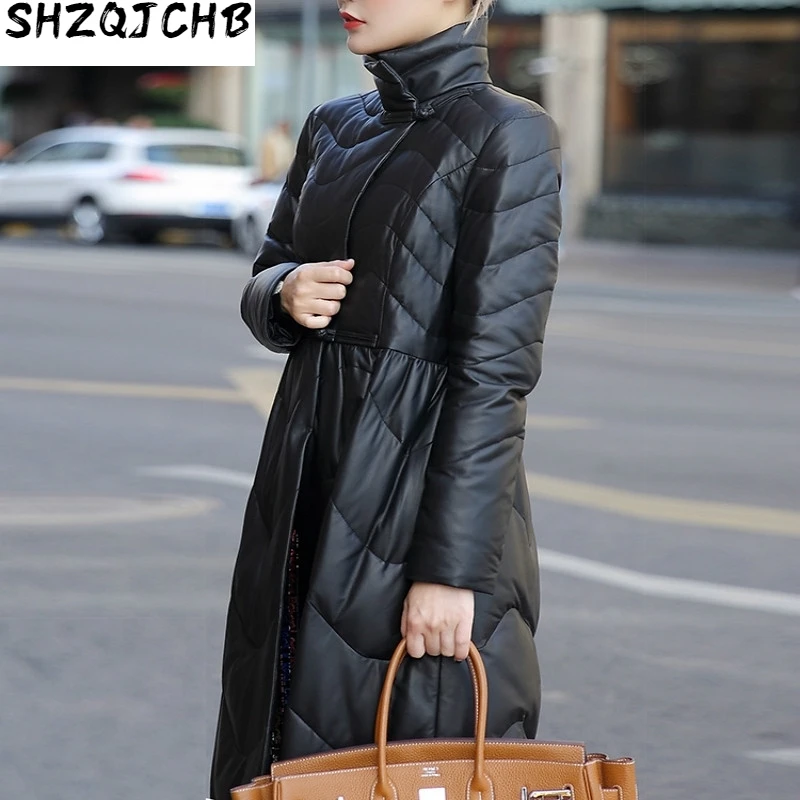 JCHB 2021 Winter Coat Women Sheepskin Genuine Leather Jacket Women Duck Down Coat Women Korean Long Jacket Chaqueta Mujer GGS18D
JCHB 2021 Winter Coat Women Sheepskin Genuine Leather Jacket Women Duck Down Coat Women Korean Long Jacket Chaqueta Mujer GGS18D
