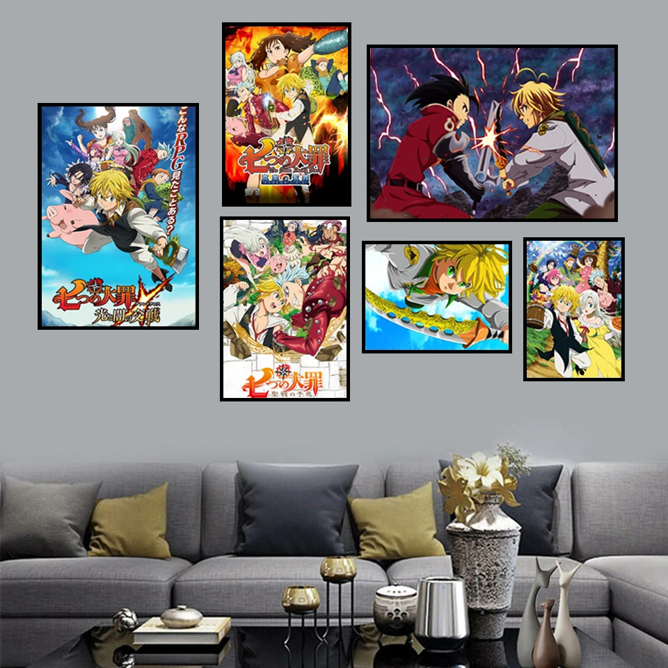 THE Seven Deadly Sins Poster Japanese Anime Wall Art Picture Children's Room Canvas Paintings Home Decor
THE Seven Deadly Sins Poster Japanese Anime Wall Art Picture Children's Room Canvas Paintings Home Decor