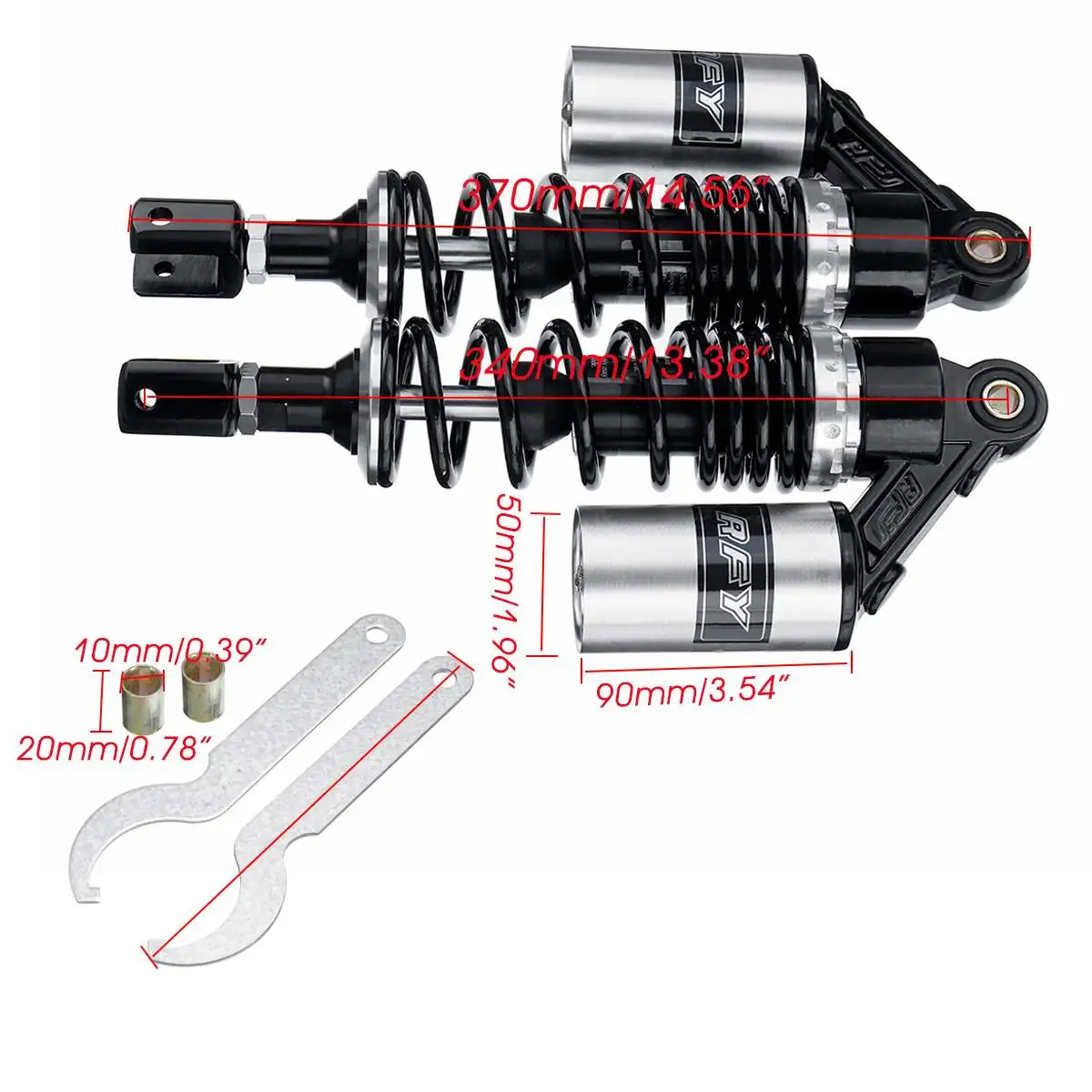 Pair 13.5inch 340mm Motorcycle Scooter Air Shock Absorber Rear Suspension ATV Quad For Honda/Yamaha/Suzuki
Pair 13.5inch 340mm Motorcycle Scooter Air Shock Absorber Rear Suspension ATV Quad For Honda/Yamaha/Suzuki