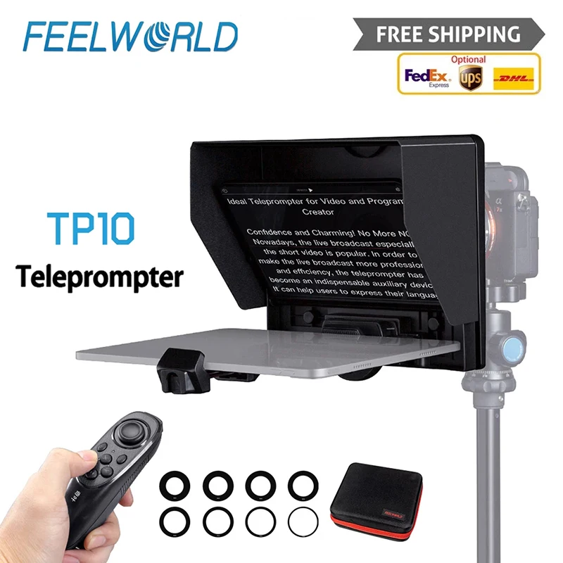 Портативный складной телесуфлер Feelworld Tp10, 10 дюймов, идеально подходит для ввоза, прямой трансляции, онлайн-класса, видеозаписи, интервью, Vi
Портативный складной телесуфлер Feelworld Tp10, 10 дюймов, идеально подходит для ввоза, прямой трансляции, онлайн-класса, видеозаписи, интервью, Vi