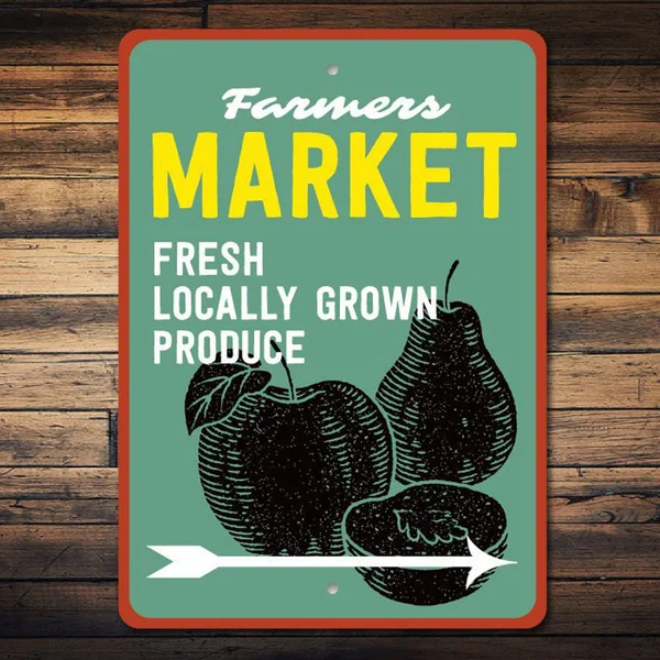 Farmers Market Tin Sign Metal Sign Metal Poster Metal Decor Metal Painting Wall Sticker Wall Sign Wall Decor
Farmers Market Tin Sign Metal Sign Metal Poster Metal Decor Metal Painting Wall Sticker Wall Sign Wall Decor