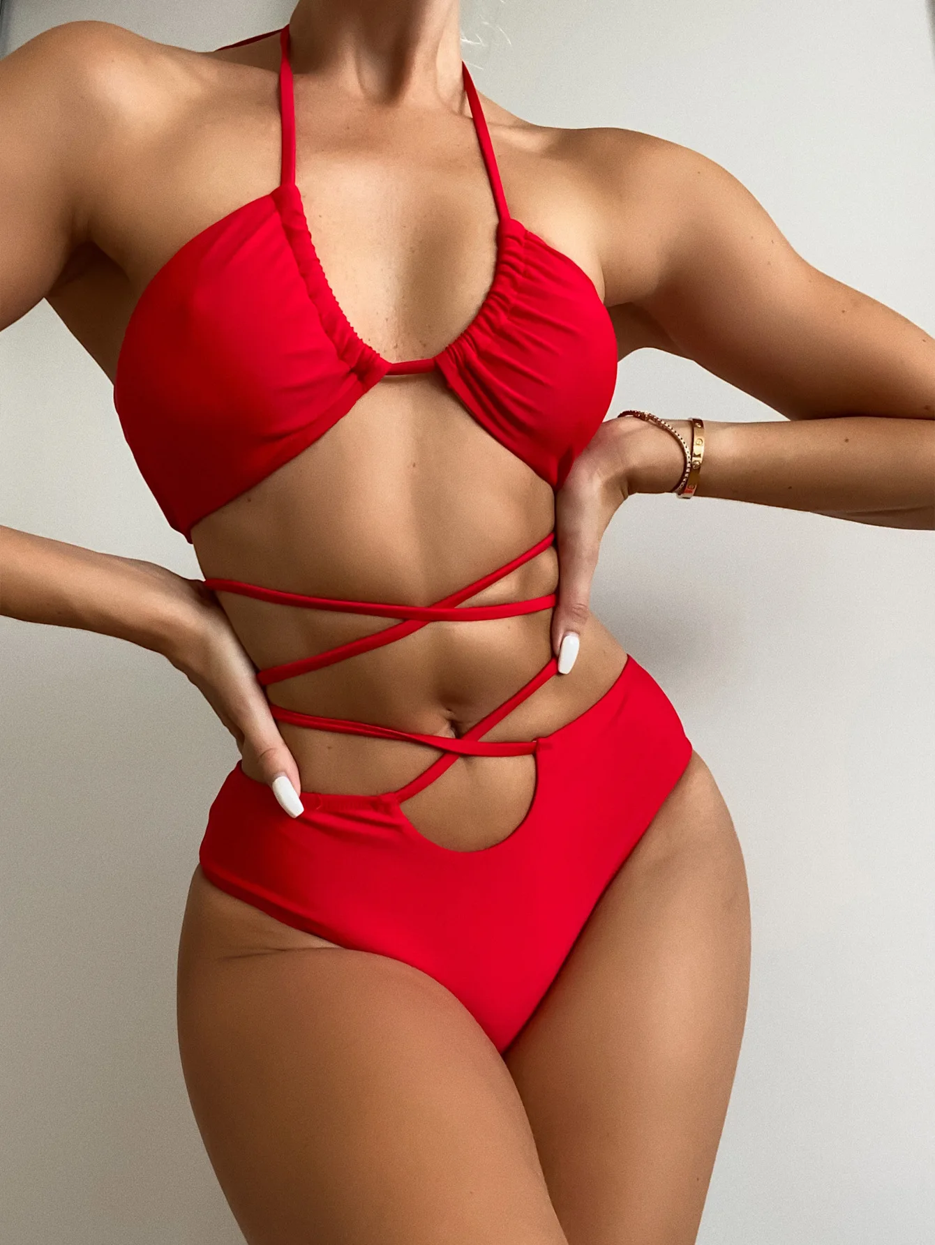 Biquines Feminino Modelo 2021 Women Halter Lace Up Wrap Around Bikini Set Thong Swimwear Summer Bather Bathing Suit Beachwear
Biquines Feminino Modelo 2021 Women Halter Lace Up Wrap Around Bikini Set Thong Swimwear Summer Bather Bathing Suit Beachwear