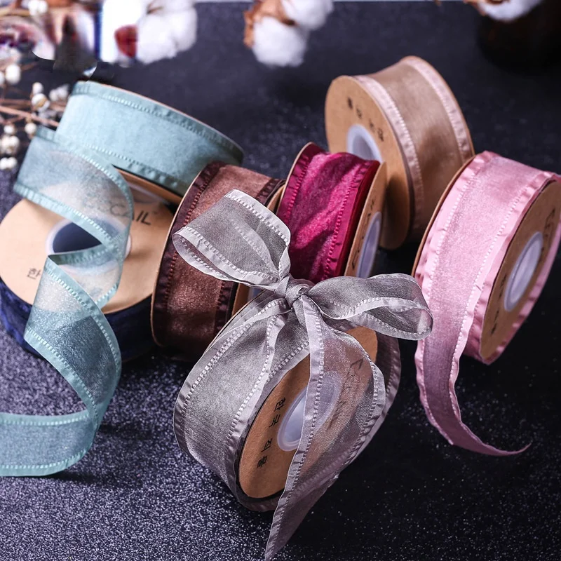 

10 Yards Skirt Snow Gauze Ribbon Diy Bow Hair Accessories Bouquet Packaging Materials Webbing Laces Clothing Gift Box Ribbons