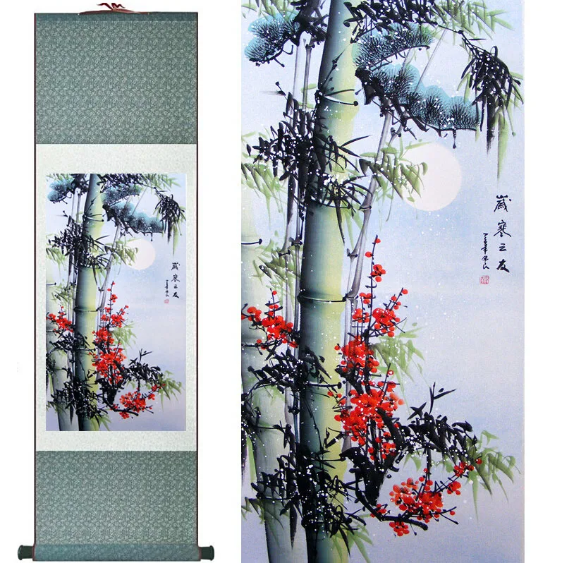 Картина из бамбука украшение для дома и офиса китайская живопись