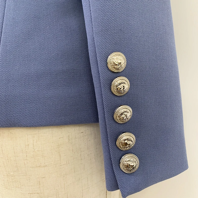HIGH STREET New Fashion 2021 Stylish Blazer Jacket Women's Silver Lion Buttons Double Breasted Blazer Outer Wear
HIGH STREET New Fashion 2021 Stylish Blazer Jacket Women's Silver Lion Buttons Double Breasted Blazer Outer Wear