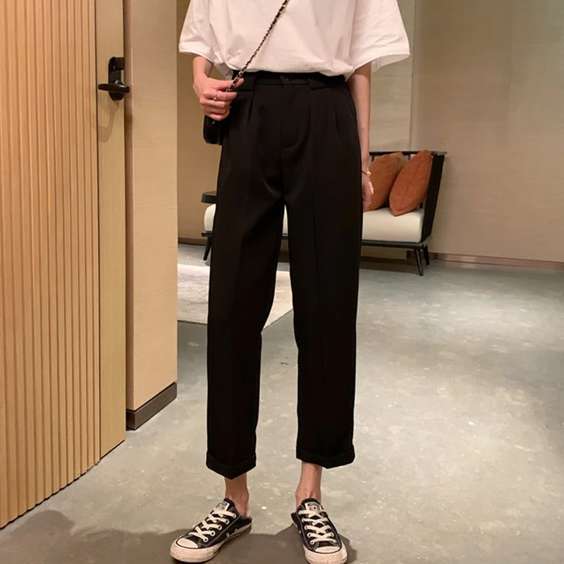 3351 spring and autumn 2021 new Korean version was thin and wild loose casual pants women 
3351 spring and autumn 2021 new Korean version was thin and wild loose casual pants women