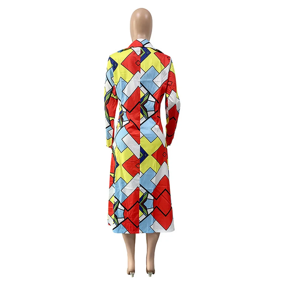Geometric Printed Plus Size Trench Jackets for Women Contrast Color Full Sleeve Windbreaker Autumn Loose Oversized Outerwears
Geometric Printed Plus Size Trench Jackets for Women Contrast Color Full Sleeve Windbreaker Autumn Loose Oversized Outerwears