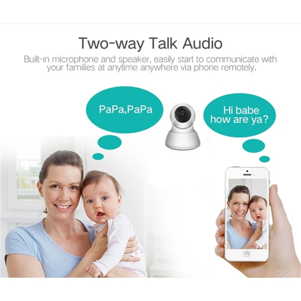 1080P HD Home Security IP Camera Two Way Audio Wireless Mini Webcam Night Vision PTZ CCTV WiFi Camera Rotate Yuntai Baby Monitor
1080P HD Home Security IP Camera Two Way Audio Wireless Mini Webcam Night Vision PTZ CCTV WiFi Camera Rotate Yuntai Baby Monitor
