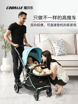 Baby stroller 3 in 1 can sit and recline two-way stroller light and foldable high landscape baby newborn child bb stroller 
Baby stroller 3 in 1 can sit and recline two-way stroller light and foldable high landscape baby newborn child bb stroller