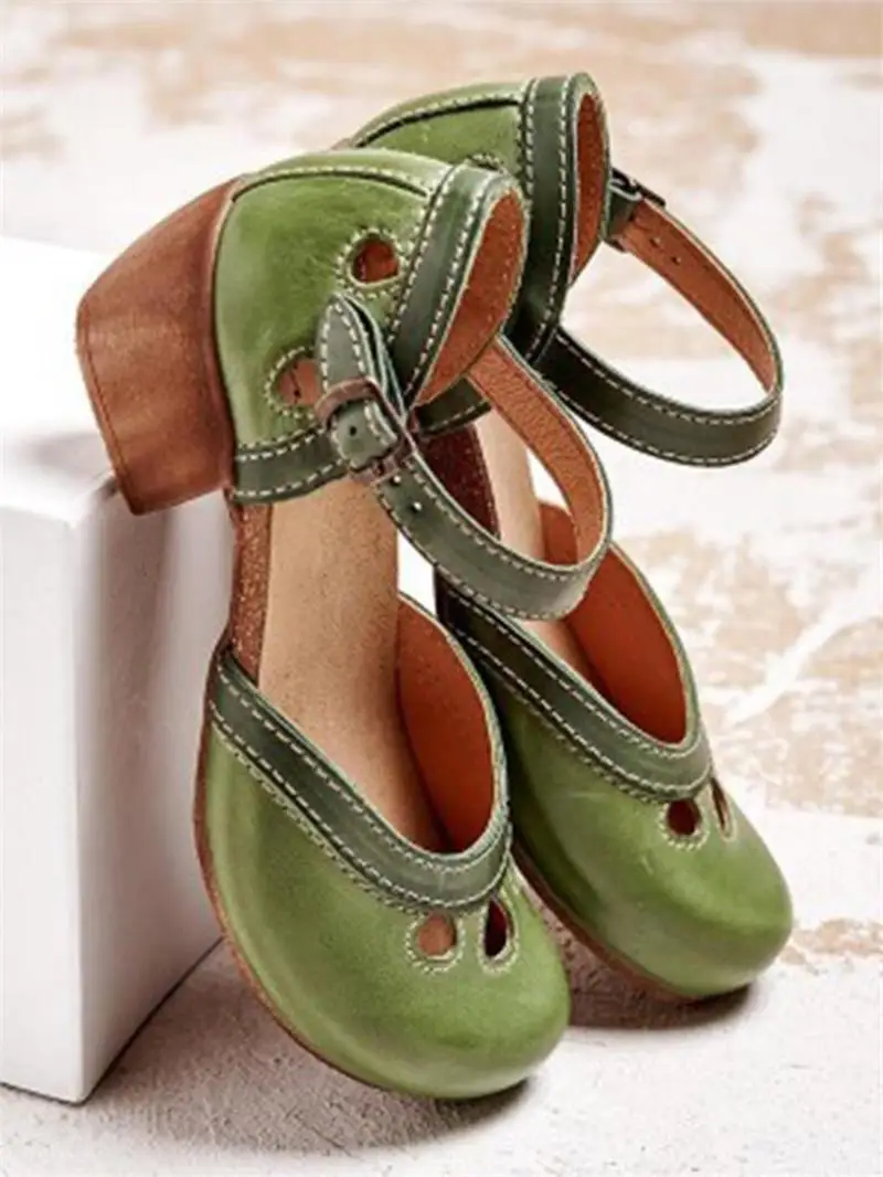 Women's Solid Color PU Classic Round Head Hollow Belt Buckle Low Heel Comfortable and Breathable Fashion Casual Shoes 7KG065
Women's Solid Color PU Classic Round Head Hollow Belt Buckle Low Heel Comfortable and Breathable Fashion Casual Shoes 7KG065