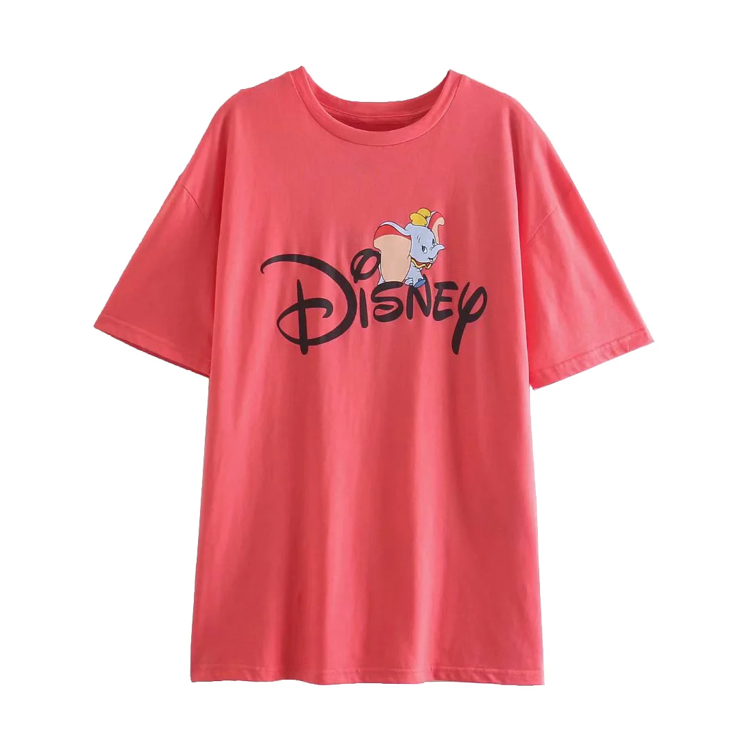 Disney European and American style women's fashion loose and slim short sleeve Dumbo print fashion versatile cotton T-shirt
Disney European and American style women's fashion loose and slim short sleeve Dumbo print fashion versatile cotton T-shirt