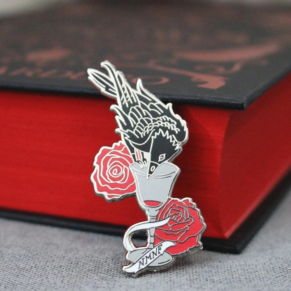 Cute Black Bird Drink Red Wine Hard Enamel Pin Kawaii Cartoon Six Crows Red Rose Flower Brooch Fashion Gothic Jewelry Gift
Cute Black Bird Drink Red Wine Hard Enamel Pin Kawaii Cartoon Six Crows Red Rose Flower Brooch Fashion Gothic Jewelry Gift
