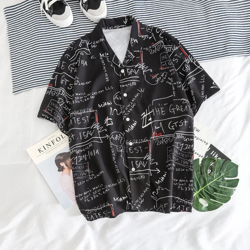 Summer New Short Sleeved Men's Shirts Vintage Letter Graffiti Full Printing Hip Hop Shirt Streetwear Oversized Hawaiian Shirt
Summer New Short Sleeved Men's Shirts Vintage Letter Graffiti Full Printing Hip Hop Shirt Streetwear Oversized Hawaiian Shirt
