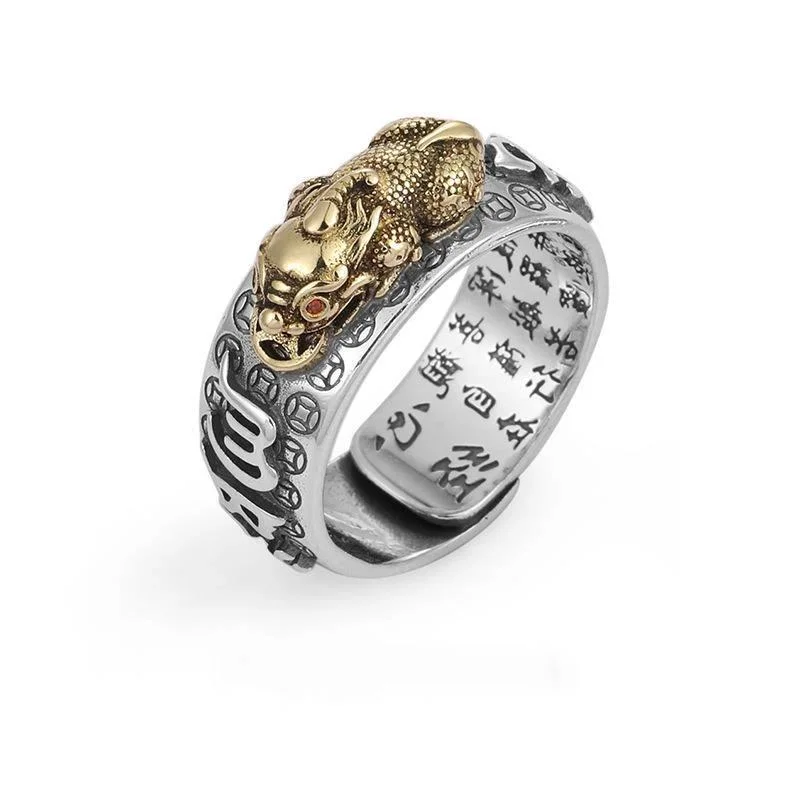 Paixiu Ring Men's Lucky Vintage Sterling Copper Diamond Six-character Curse Men's Mascot Gift Jewelry Mens Rings
Paixiu Ring Men's Lucky Vintage Sterling Copper Diamond Six-character Curse Men's Mascot Gift Jewelry Mens Rings