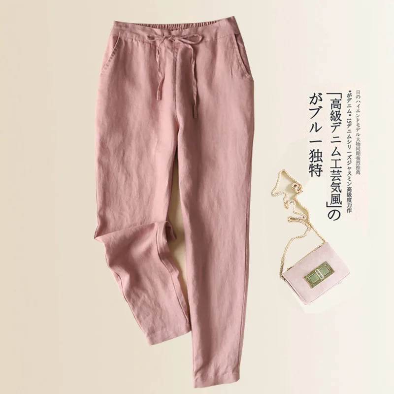 2021 Summer Women's Casual Straight Pants Polyester Cotton Linen Elastic Loose Thin Wild Casual Ankle Pants Women Trousers
2021 Summer Women's Casual Straight Pants Polyester Cotton Linen Elastic Loose Thin Wild Casual Ankle Pants Women Trousers
