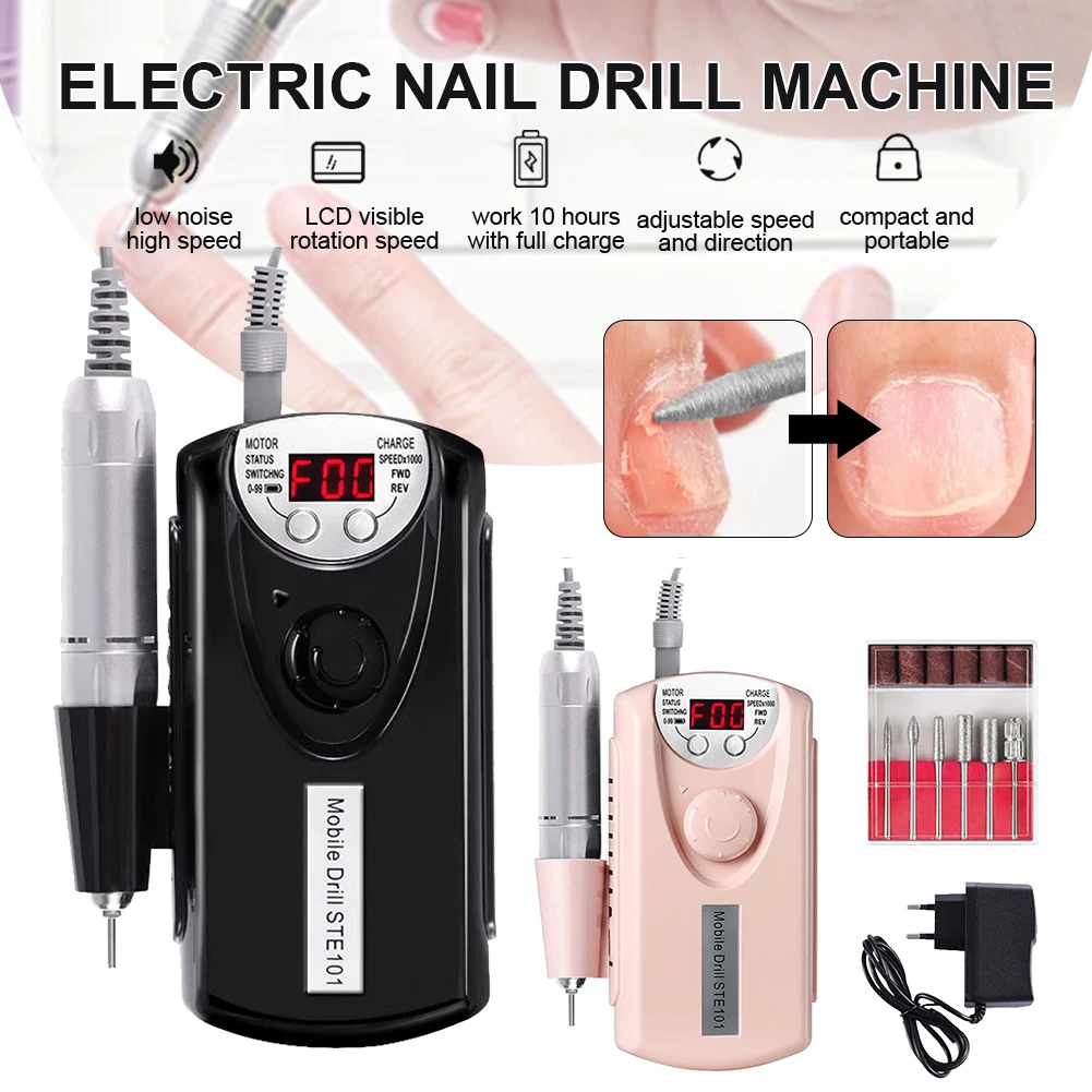 Electric Nail Drill Machine Rechargeable Nail Drill with 6 Changeable Bits LCD Nail File Manicure Tool for Home Salon
Electric Nail Drill Machine Rechargeable Nail Drill with 6 Changeable Bits LCD Nail File Manicure Tool for Home Salon