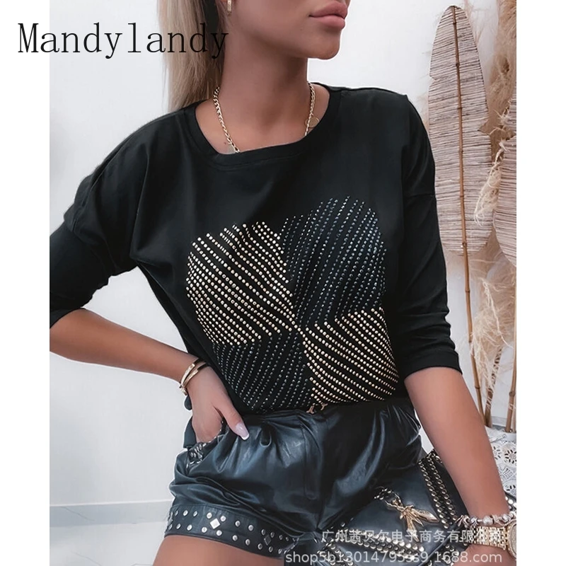 Mandylandy T-shirt Autumn Fashion Loose O-Neck T-shirt Women's Casual Printed Long Sleeve Pullover T-shirt Top
Mandylandy T-shirt Autumn Fashion Loose O-Neck T-shirt Women's Casual Printed Long Sleeve Pullover T-shirt Top