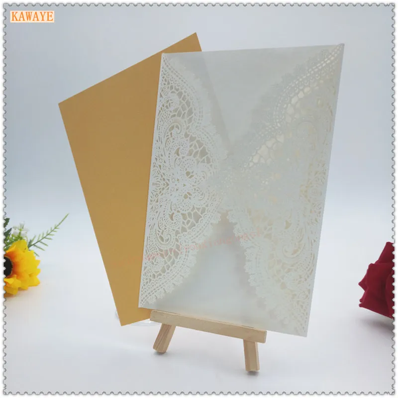 

New 10p Romantic Wedding Party Invitation Card Laser Cut Delicate Carved Pattern Wedding Invitations Party Supplies Gift Card 5Z