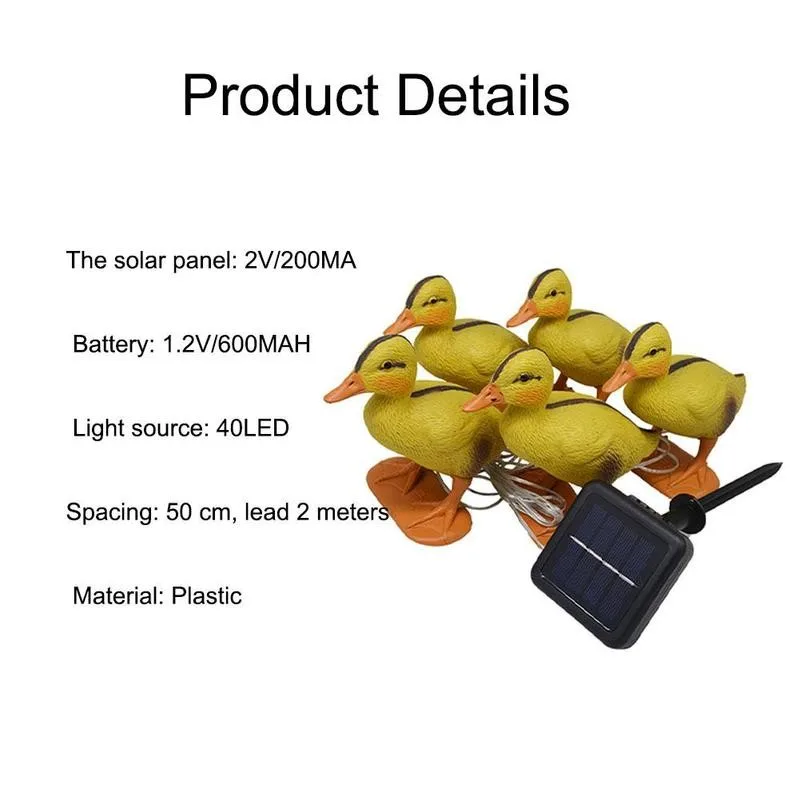 5 In 1 Solar Yellow Ducks 2v/200ma Duck Shape Stake Light Led Outdoor Garden Decorative Lawn Yard Lamp
5 In 1 Solar Yellow Ducks 2v/200ma Duck Shape Stake Light Led Outdoor Garden Decorative Lawn Yard Lamp