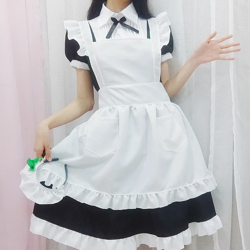 Japanese maid lovely daily dress black and white traditional maid medium and long skirt maid dress lovely Maid Dress cos dress
Japanese maid lovely daily dress black and white traditional maid medium and long skirt maid dress lovely Maid Dress cos dress