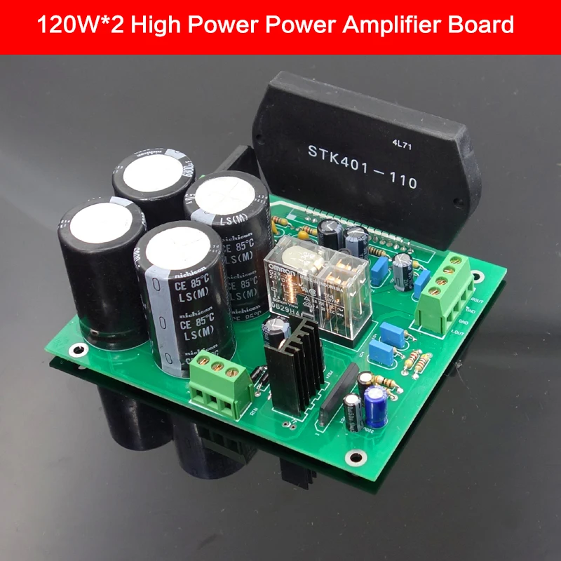 KYYSLB 120W*2 Home High Power Power Amplifier Board AC Dual 20-42V STK401-140 Thick Film Fever Music Power Amplifier Board Kit
KYYSLB 120W*2 Home High Power Power Amplifier Board AC Dual 20-42V STK401-140 Thick Film Fever Music Power Amplifier Board Kit