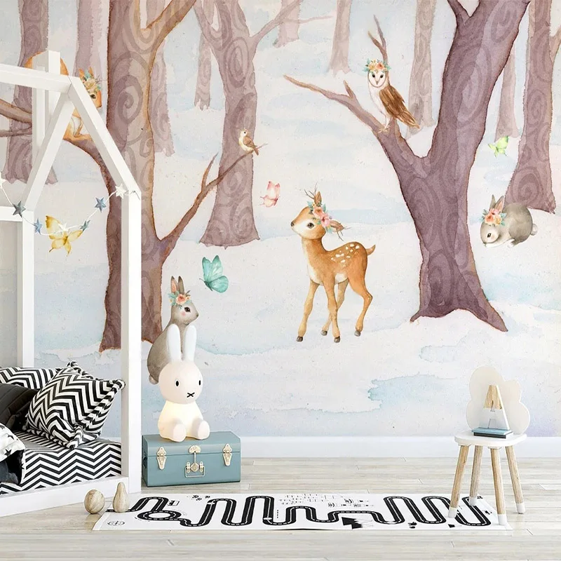 Custom Any Size Mural Wallpaper Nordic 3D Cartoon Animal Forest Children's Room Background Wall Painting Papel De Parede Fresco
Custom Any Size Mural Wallpaper Nordic 3D Cartoon Animal Forest Children's Room Background Wall Painting Papel De Parede Fresco