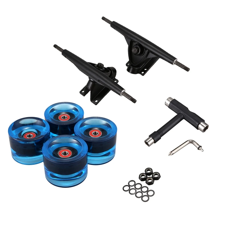 7Inch Longboard Truck Wheels Set 4Pcs PU Wheels 8Pcs Bearing T Skateboard Tool Skateboard Truck Wheel Combo
7Inch Longboard Truck Wheels Set 4Pcs PU Wheels 8Pcs Bearing T Skateboard Tool Skateboard Truck Wheel Combo