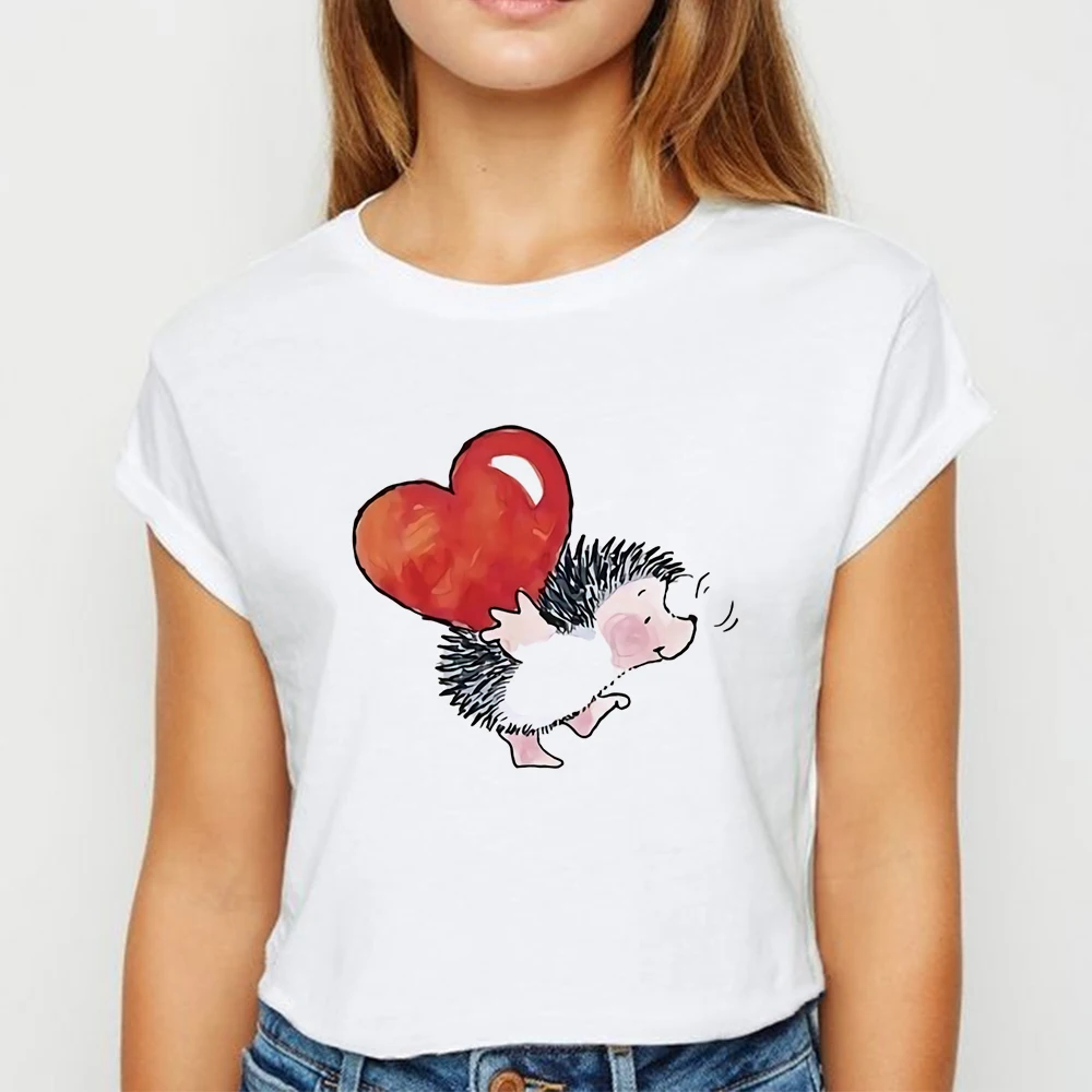 New T-shirt Female Hedgehog Love Tshirt Popular Spring Summer Simple Tee shirt Aesthetics Graphic vestidos Round Neck T-shirts
New T-shirt Female Hedgehog Love Tshirt Popular Spring Summer Simple Tee shirt Aesthetics Graphic vestidos Round Neck T-shirts