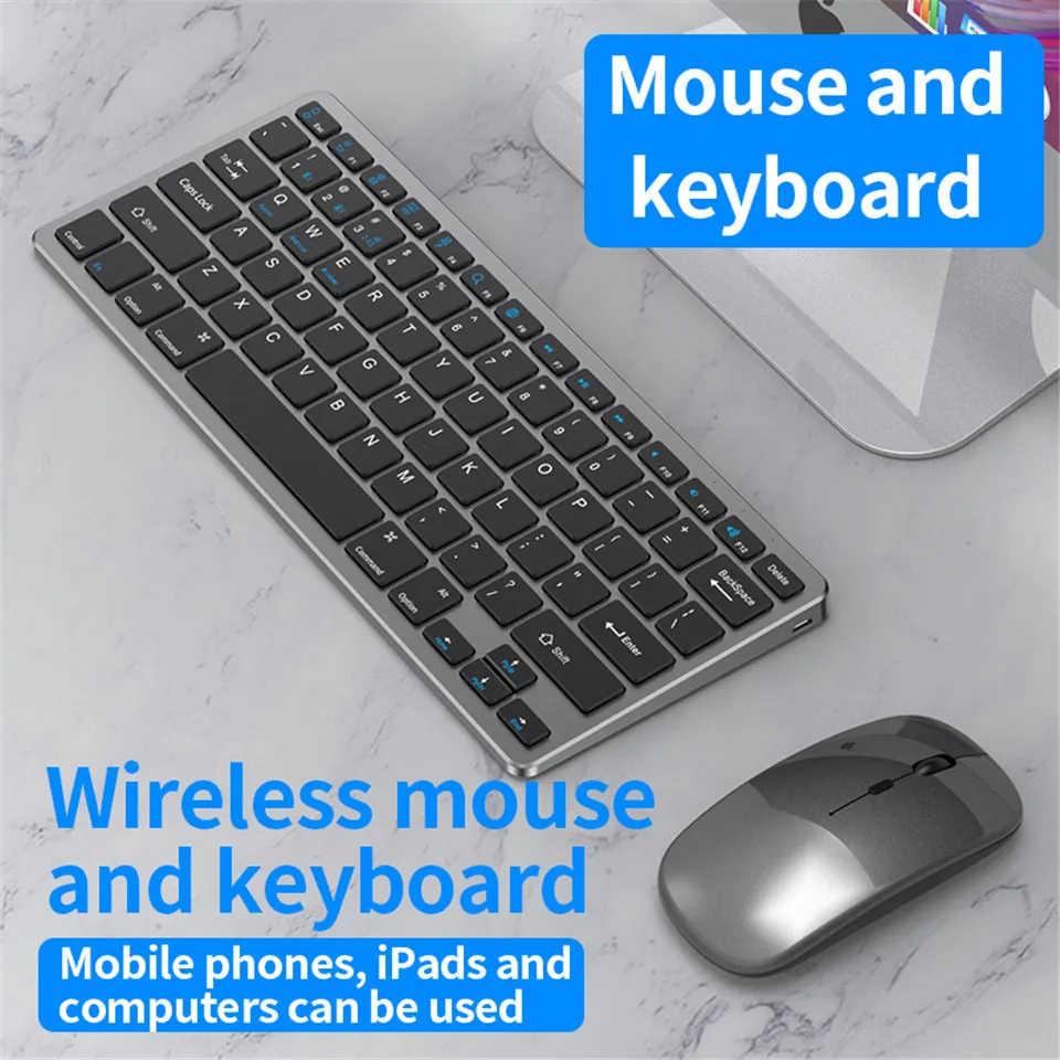 

Wireless Keyboard and Mouse Rechargeable Keyboard Mouse Combo Set For Laptop Mac PC Computer teclado sem fio teclado bluetooth