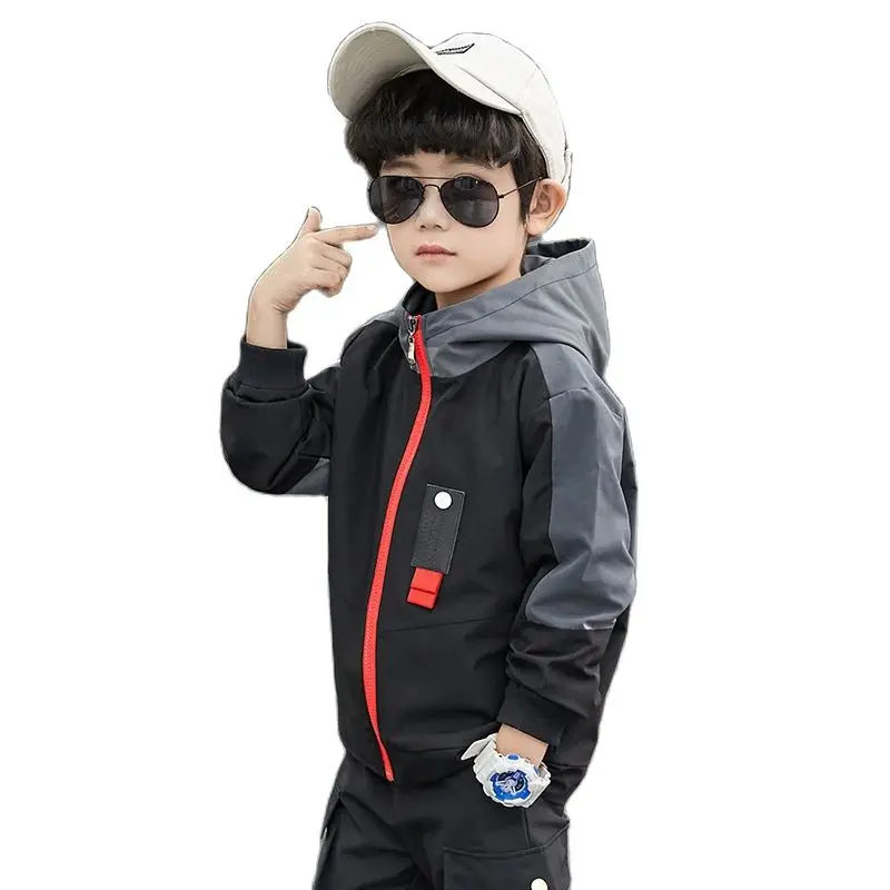 Spring & Autumn Polyester Jacket For Boy New 2021 Korean Version Fashion Hooded Patchwork Coat Casual Slim Children's Clothing
Spring & Autumn Polyester Jacket For Boy New 2021 Korean Version Fashion Hooded Patchwork Coat Casual Slim Children's Clothing