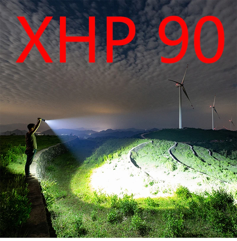 Litwod XHP90 Мощный светодиодный фонарь масштабируемый 18650/26650 usb аккумуляторная