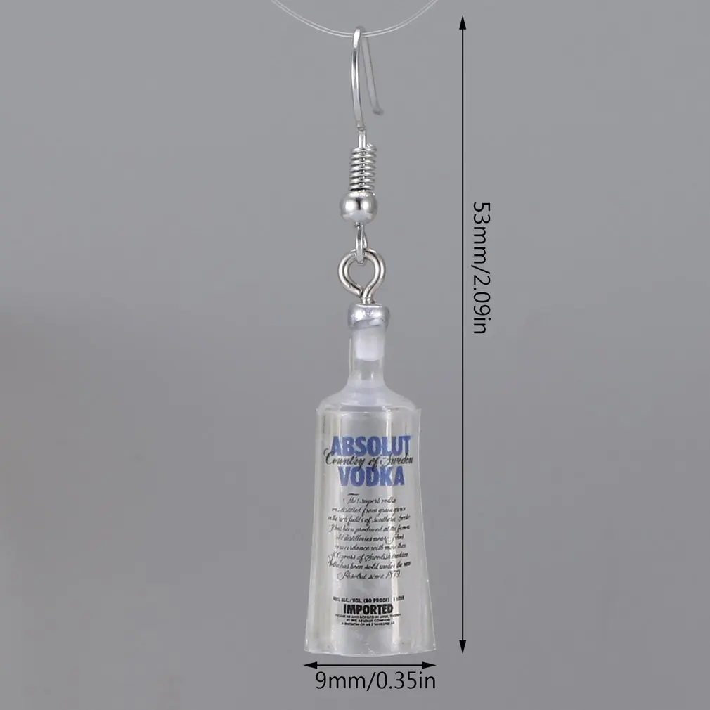 Creative Cool Vodka Bottle Drop Earrings Funny Drinking Style Cartoon Transparent Bottle Dangle Earrings for Women
Creative Cool Vodka Bottle Drop Earrings Funny Drinking Style Cartoon Transparent Bottle Dangle Earrings for Women