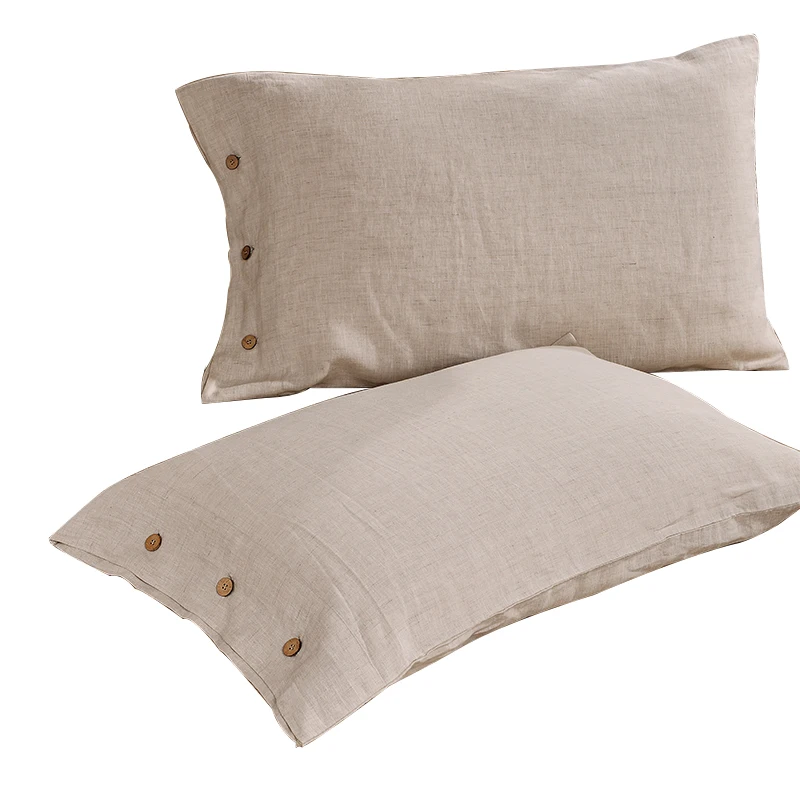 2pcs 48*74cm Pure Linen Pillowcase Solid Color High Quality Bed Throw Pillow Cover Cool Home decorative Pillow Case with Button
2pcs 48*74cm Pure Linen Pillowcase Solid Color High Quality Bed Throw Pillow Cover Cool Home decorative Pillow Case with Button