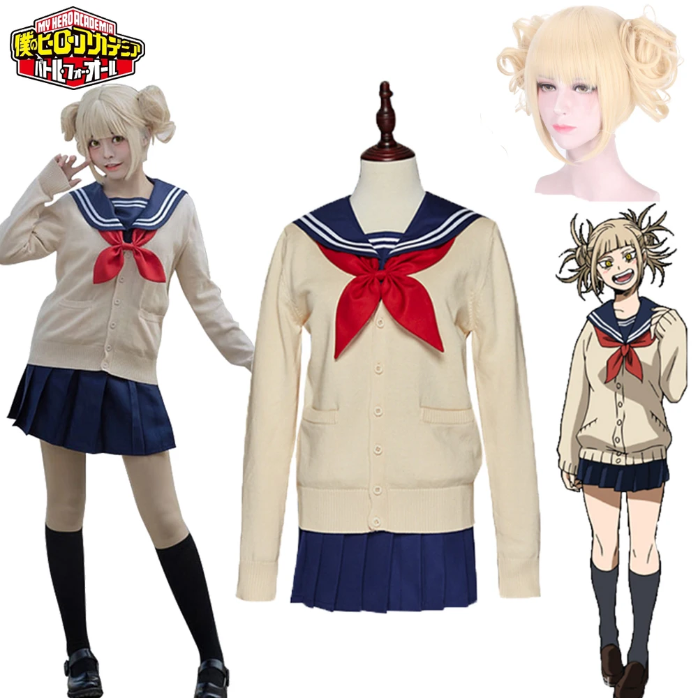 Anime My Hero Academia Cosplay Costume Himiko Toga JK Uniform Sweater Coat Women Sailor Suits Wig Full Set Halloween Costumes
Anime My Hero Academia Cosplay Costume Himiko Toga JK Uniform Sweater Coat Women Sailor Suits Wig Full Set Halloween Costumes