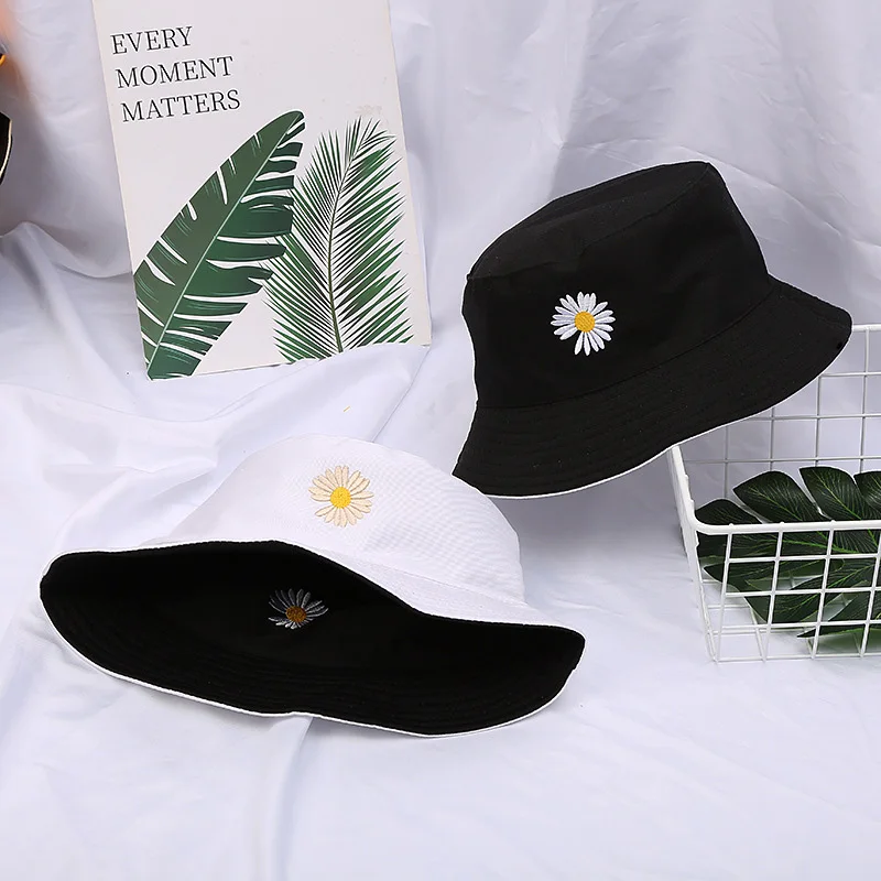 Cotton Bucket Hat Little Daisy Embroidery Panama Casual Women Sun Hats Hip Hop Beach Sun Protect Fisherman Cap Unisex Bonnet
Cotton Bucket Hat Little Daisy Embroidery Panama Casual Women Sun Hats Hip Hop Beach Sun Protect Fisherman Cap Unisex Bonnet