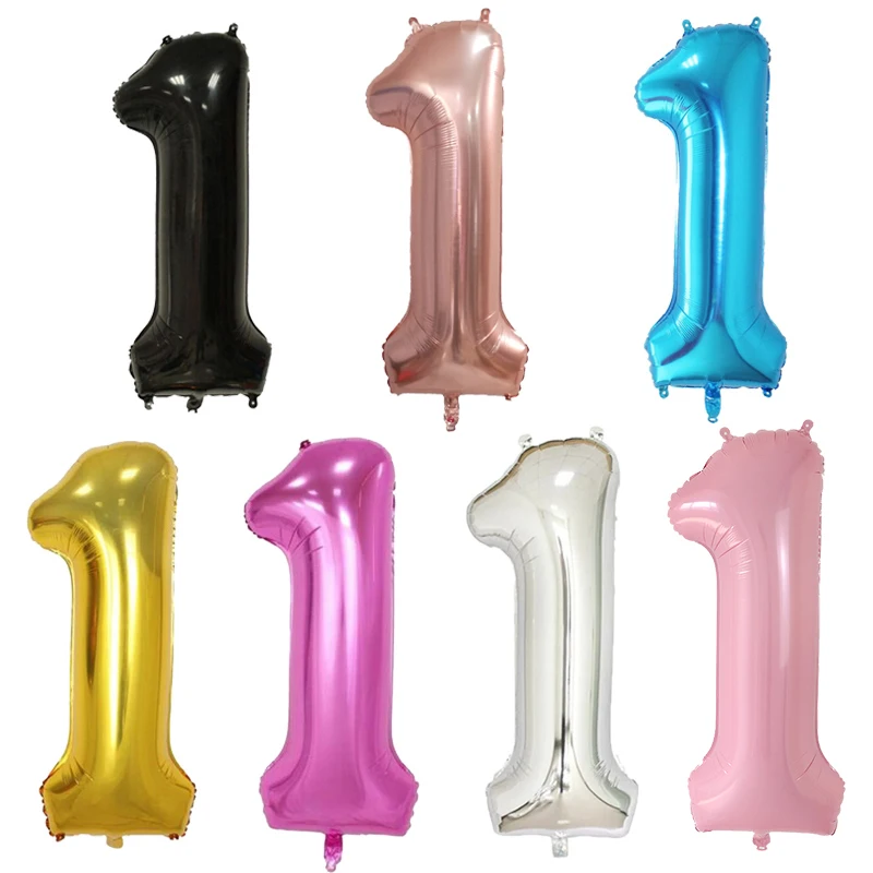 40inch Number 1 Baby Shower rose Gold Silver Pink black Digit Helium Balloon 1st Birthday Party Decor Supplies Balloons
40inch Number 1 Baby Shower rose Gold Silver Pink black Digit Helium Balloon 1st Birthday Party Decor Supplies Balloons