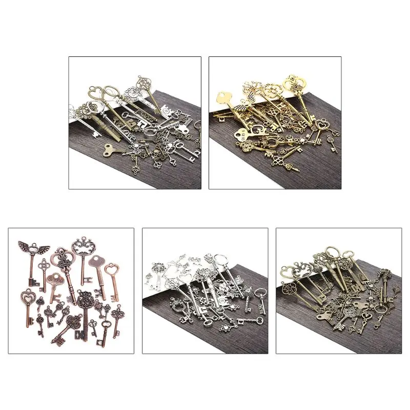 40Pcs Antique Vintage Old Look Mix Skeleton Key Tone Charms Pendants Alloy Craft 
40Pcs Antique Vintage Old Look Mix Skeleton Key Tone Charms Pendants Alloy Craft